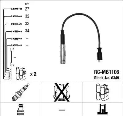 (RCMB1106) Buji Kablosu resmi