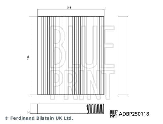 BLUEPRINT ADBP250118 | Byd Seal 24 > Polen Filtresi