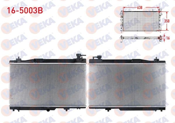 VEKA 16-5003B | Su Radyatörü Brazing Chery Kımo 1.3 2008-2011
