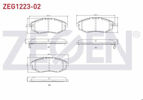 ZEGEN ZEG1223-02 | Fren Balata Ön Chevrolet Epica (V250) 2.0 D 2007-2011