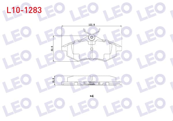 LEO L10-1283 | Fren Balata Ön Citroen C3 (Fc) 1.4 VTI 2002-2009 / C3 (Fc) 1.4 HDI 2002-2009 / C2 (Jm) 1.4 2003-2009 / C2 (Jm) 1.4 HDI 2003-2009