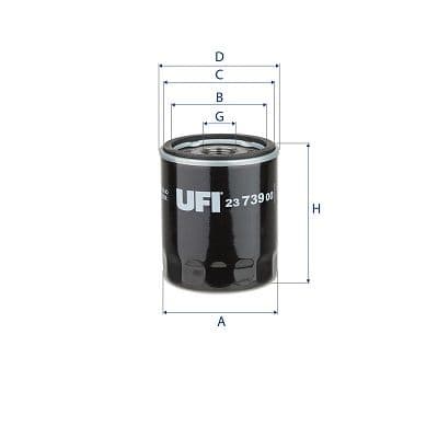 UFI 23.739.00 | Yağ Filtre Ford Transit V362 V363 2.0 Ecoblue Panther 18 -