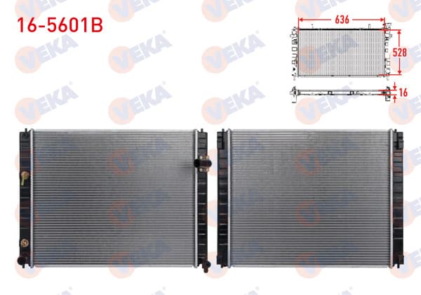 VEKA 16-5601B | Su Radyatörü Brazing Infiniti Ex 3.7 D A-T 2010-/ Fx 3.5 A-T 2008-/ Fx 3.7 A-T 2008 -