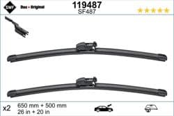 VALEO 119487 | Silecek BMW X3 G01 F97 X4 G02 F98 Jaguar E-Pace 26 + 20650mm + 500mm