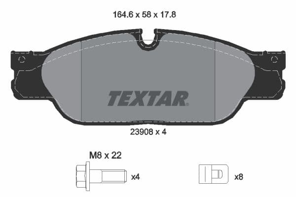 TEXTAR 2390801 | Fren Balatası Jaguar