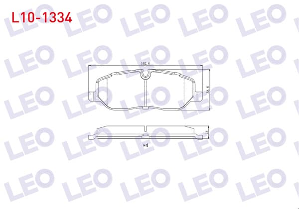 LEO L10-1334 | Fren Balata Ön Land Rover Rangerover III 3.0 TD 6 2002-2012 / Land Rover Discovery (Taa) 2.7 TD 2004-2010