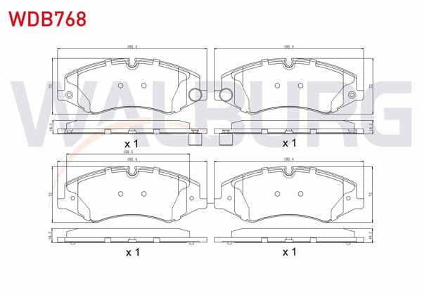 WALBURG WDB768 | Fren Balata Ön Land Rover Discovery IV (La) 3.0 TD 4X4 2010 -