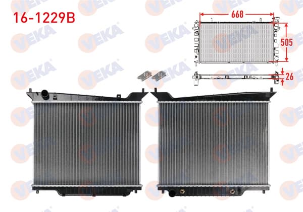 VEKA 16-1229B | Su Radyatörü Brazing Lıncoln Navıgator 5.4 2003-2004 A-T