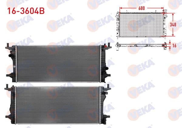 VEKA 16-3604B | Su Radyatörü Brazing Mg Hs 1.5
