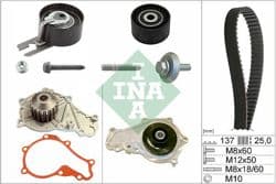 INA 530037530 | Triger Seti + Devirdaim (Su Pompası) 1.6 HDi/TDCI Ford Focus-C-Max-Fiesta, Peugeot 307-407-Partner, Citroen C3-C4-C5, Mini R55-R56 137 Diş 03-11