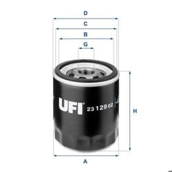 UFI FILTRE 23.129.02 | Yağ Filtresi (Metal Filtre) Tum Opel Modeller 1.4 1.6 1.8 2.0 95 -