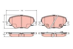 TRW GDB2424 | Opel Fren Balata Ön Insignia B 16 Inc 84124408