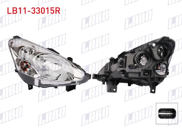 LABO LB11-33015R | Far Sağ Peugeot Partner 2015-2018