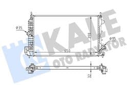 KALE 363570 | Su Radyatörü Opel Vectra C Vectra C Gts Sıgnum 1.9Cdtı 04 08-Saab 9-3 1.9Ttıd 06 15 (At) Brazıng650×398X32