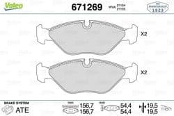VALEO 671269 | Fren Balatası Ön Saab 900 84-94 Saab 9000 85-98