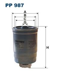 FILTRON PP987 | Yakıt Filtresi Saab 9,3 1,9D