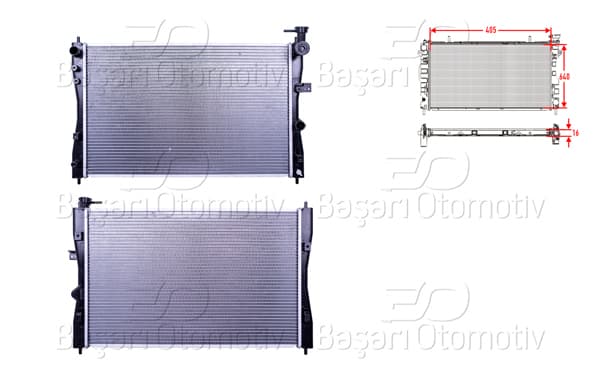 WISCO 3113224-00 | Su Radyatörü Brazing Mt 405X640x16 Mitsubishi Colt1.3. 1.5 05 > . Smart Forfour 1.5. 1.1