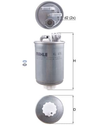 MAHLE KL476D | Mazot Filtresi (Volkswagen Sharan 1.9 TDI 00 -) -