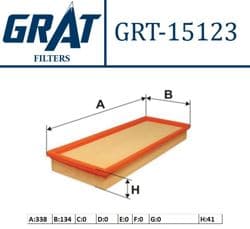 GRAT 15123 | Hava Filtresi (Volkswagen: 1303-Golf D)