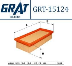 GRAT 15124 | Hava Filtresi-(Volkswagen: Golf I-Golf II-Golf Cabrıo)