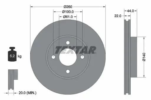 Ön Fren Diski 402061HA0B resmi