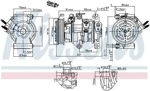 Klima Kompresörü E3B119D629AA resmi