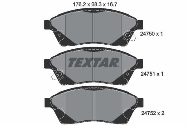 TEXTAR 2475001 | Fren Balatası Cadillac