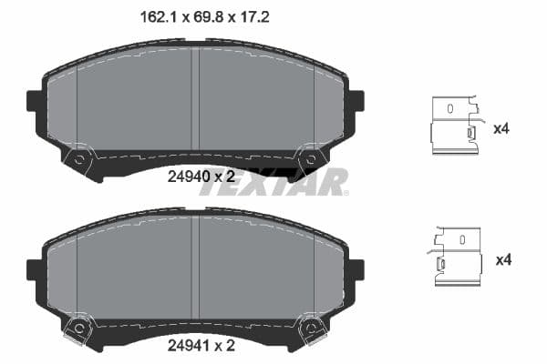 TEXTAR 2494001 | Fren Balatası Cadillac