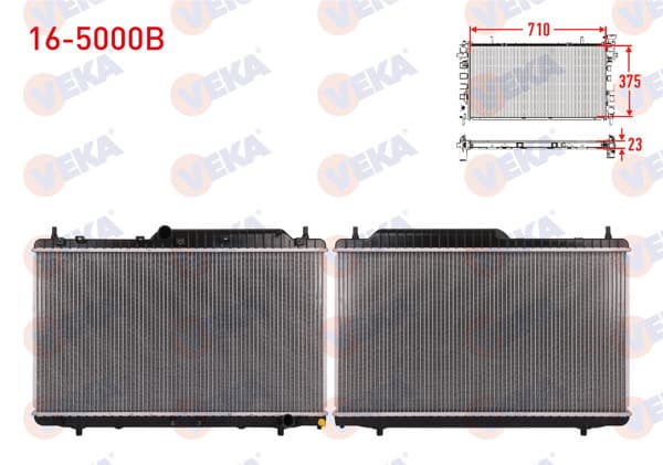 VEKA 16-5000B | Su Radyatörü Brazing Chery Alıa 1.6 M-T Ac + /-2008-2011