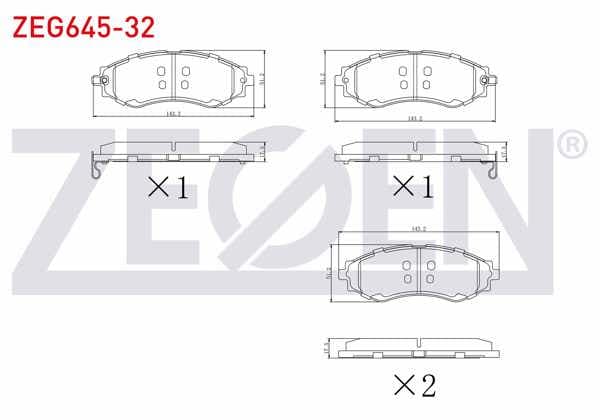 ZEGEN ZEG645-32 | Fren Balata Ön Chevrolet Evanda (V200) 2.0İ 2003-2006
