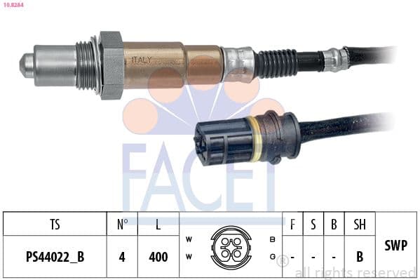 FACET 10.8284 | Oksijen Sensörü Chrysler Crossfıre 3.2 Crossfıre Srt-6 04 > 08