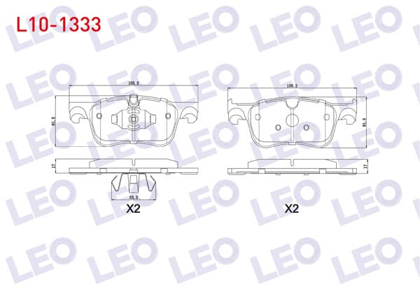 LEO L10-1333 | Fren Balata Ön Citroen C4 Picasso II 1.6 HDI 2013-/ C4 Picasso II 1.6 VTI 2013 -