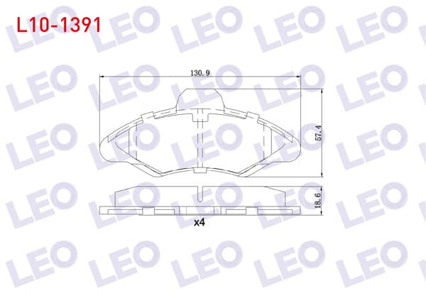 LEO L10-1391 | Fren Balata Ön Ford Escort VI 1.3 1992-1995 / Escort VI 1.6İ 1992-1995 / Escort VI 1.4 1992-1995