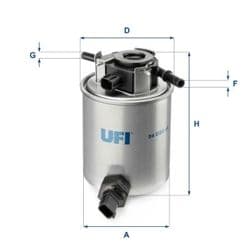 UFI 24.020.01 | Mazot Filtresi 10-Infiniti **Oe**