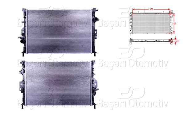 WISCO 3113440-00 | Su Radyatörü Brazing Mt 670X448x26 Volvo Xc70 06 > . Xc60 (08) S60 10 > . S80 06 > . V40 12 > Land Rover Freelander2 2.2Td4. Range Rover Evoque. Ford Kuga. Mondeo 2.0Tdcı 07 >