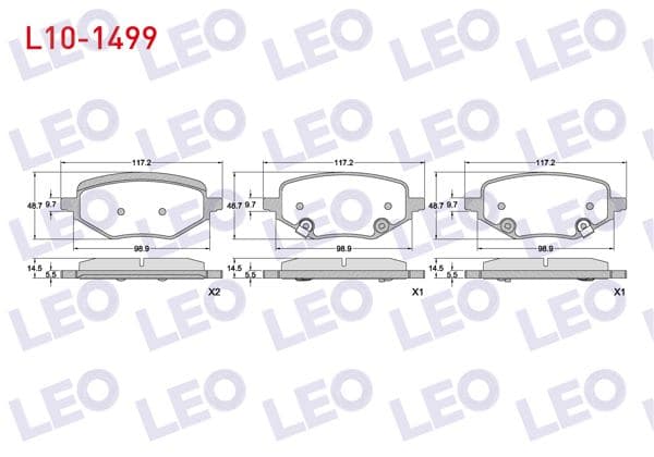 LEO L10-1499 | Fren Balata Arka Ikazlı Mg Zs-Zs Ev 2019 -