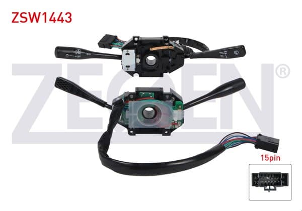 ZEGEN ZSW1443 | Far Sinyal Silecek Kumanda Kolu 15 Pin Mitsubishi L300 1987-1996