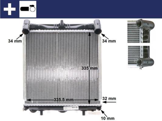 MAHLE CR370000S | / Su Radyatörü Porsche 911