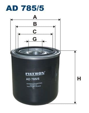 FILTRON AD785-5 | Hava Kurutucu Filtre Renault Premıum 370 / 430 / 450 / 460 06-Kerax 370 / 410 / 450 05-/ Volvo Fl 280 06-(