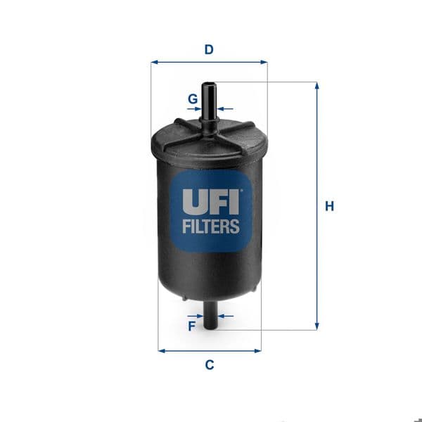 UFI 31.948.00 | Yakıt Filtre (Renault Clio-Megane-Laguna / Citroen C2-C3 1.4 1.6-C4 1.4 1.6 / Peugeot 206-207-307