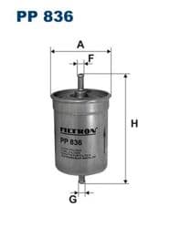 FILTRON PP836 | Jetronık Filtre (Renault R19-R21-Clio-Laguna / Volkswagen Golf III) (BMW E30 / 34 / 28 M20 Kalın Tip) (Mercedes M111 W202-W210)
