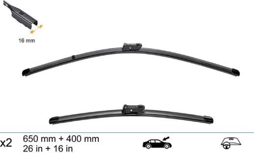 GRAT V6540 | Ön Silecek Set 650-400mm Seat Skoda