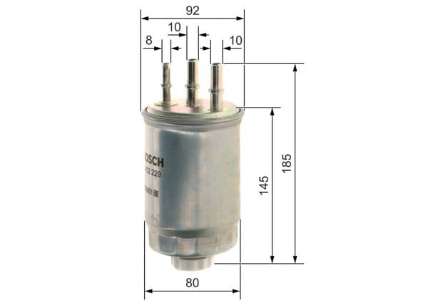 BOSCH F026402229 | Mazot Filtresi Ssangyong Actyon D 07 > Kyron D 05 > Rexton D 04 > Rodıus D 05 >