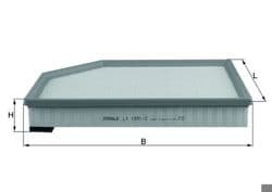 MAHLE LX1591-2 | Hava Filtresi Volvo S60 10=-S80 06=-11=-V70 07=-11=-Xc60 08=-Xc70 07=-11=-Xc90 11= -