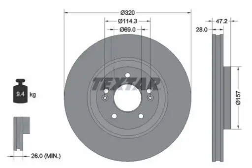 Ön Fren Diski 51712D7100 resmi
