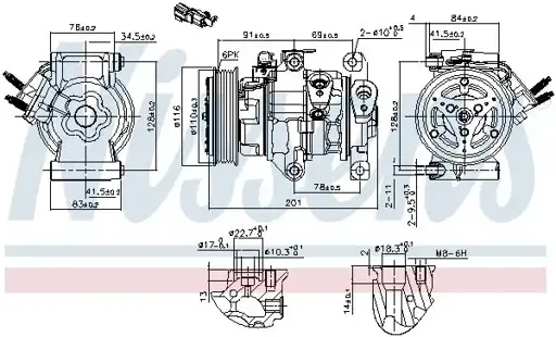 Klima Kompresörü E3B119D629AA resmi