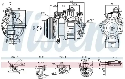 Klima Kompresörü A0008304500 resmi