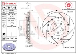 BREMBO 09.7887.43 | Fren Diski Ön Floating Aston Martin | 2 Adet