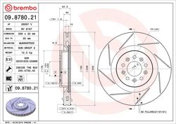 BREMBO 09.8780.21 | Fren Diski Ön UV Coated Aston Martin | 2 Adet