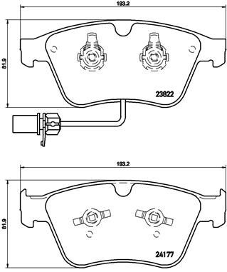 BREMBO P05003 | Fren Balatası Ön Bentley Low-Met